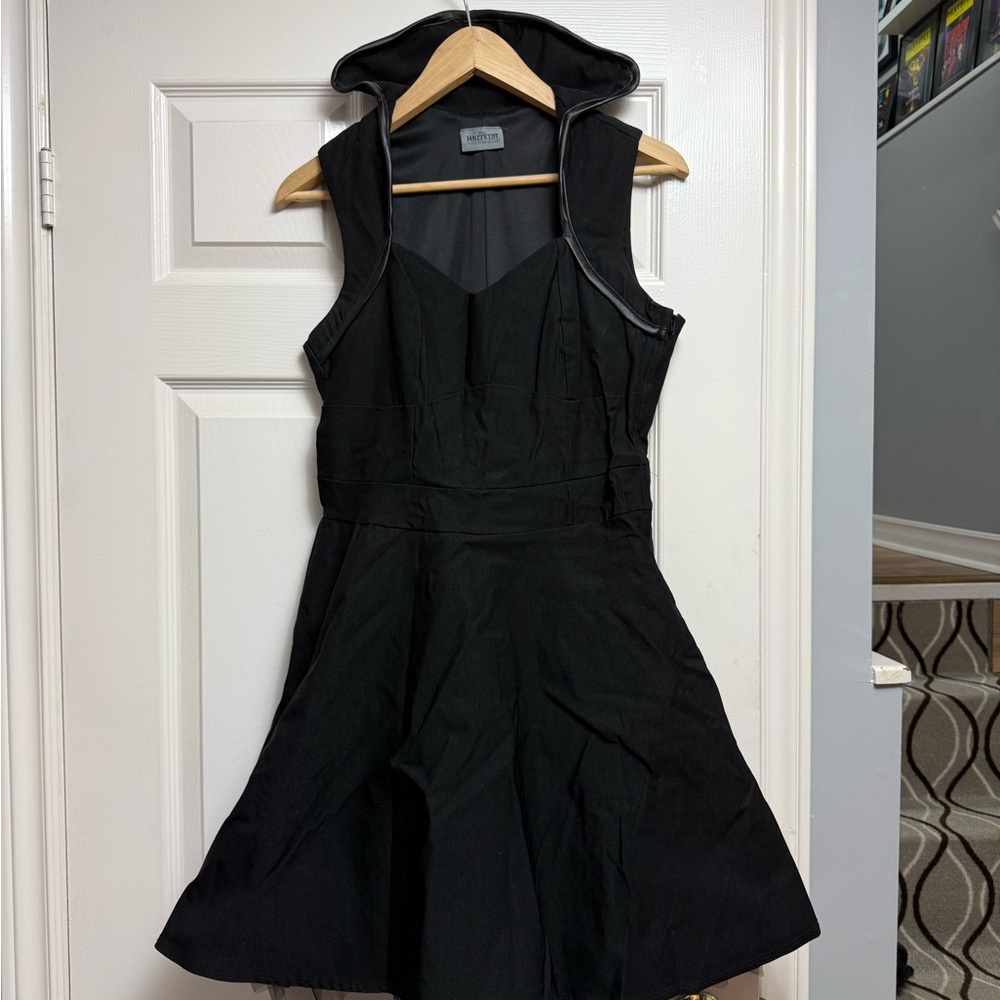 Elegant Black Maleficent Inspired Sleeveless Dress